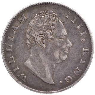 Sliver One Rupee Coin of King William IIII of Calcutta Mint of 1835.