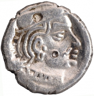 Silver Drachma Coin of Bhatradaman of Western Kshatrapas.