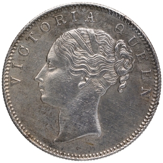 Silver One Rupee Coin of Victoria Queen of Bombay Mint of 1840.