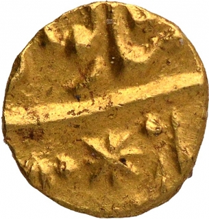 Gold Half Fanam Coin of Shah Alam II.