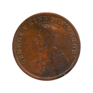 Bronze One Quarter Anna Coin of King George V of Calcutta Mint of 1916.