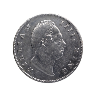 Silver One Rupee Coin of King William IIII of Calcutta Mint of 1835.