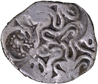 Panchala Janapada Silver Vimshatika Punch Marked Coin of Panchala Janapada.