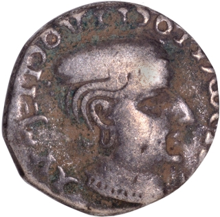 Silver Drachma Scarce type Coin of Rudrasimha I of Western Kshatrapas.