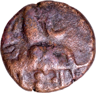 Copper Kasu Coin of Devaraya I of Vijayanagara Empire.