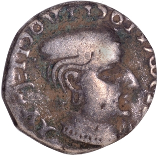 Silver Drachma Scarce type Coin of Rudrasimha I of Western Kshatrapas.