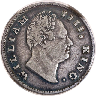 Extremely Rare Silver Half Rupee Coin of King William IIII of Bombay Mint of 1835.