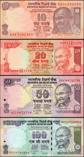 A Mix lot of 120 Star Replacement Series Banknotes of Republic India of 2010-11.