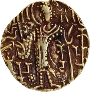 Rare Ardokhsho type Gold Dinar Coin of Kidara-Kushan of Later Kushan Dynasty.