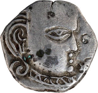 Silver Drachma Coin of Skandagupta of Gupta Dynasty of Madhyadesha type.