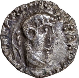 Rare Silver Drachma Coin of Strato II of Indo Greeks.