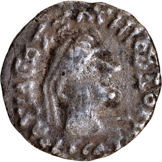 Rare Silver Drachma Coin of Strato II with Strato III of Indo Greeks.