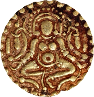 Very Rare Gold Four and Half Masha Coin of Naravarman of Paramaras of Malwa.