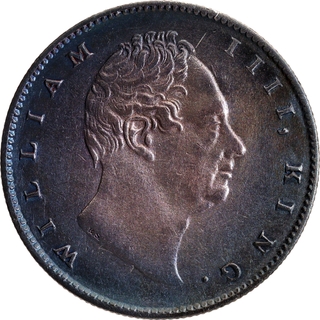 Rare Silver One Rupee Coin of Calcutta Mint of King William IIII of 1835 of R S Incused.