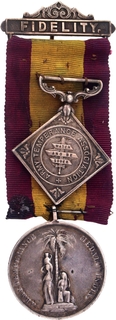 Very Rare Army Temperance Association Silver Medals with FIDELITY Clasp.