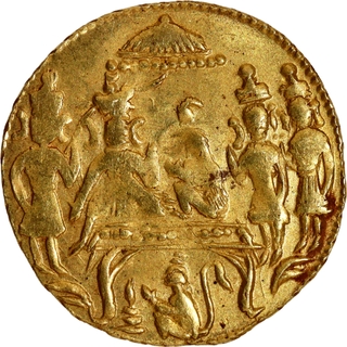 Very Rare Gold Ramtanka Darbar Token.