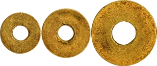 Extremely Rare Harappan Primitive Money Gold Disks of Indus Valley Civilization.
