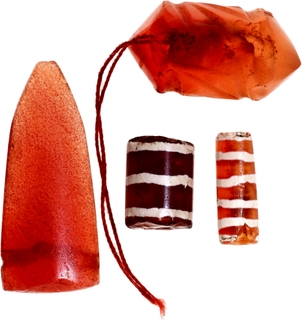 Very Rare Harappan Primitive Money Ancient Carnelian Beads.