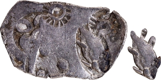 Rare Fish type Punch Marked Silver Karshapana Coin of Magadha Janapada of Series 0.