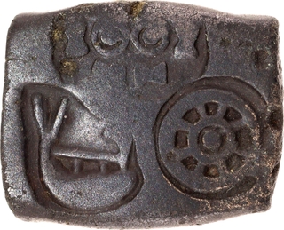Punch Marked Copper Karshapana Coin of Vanga Janapada of  Bengal-Chandraketugarh Region.