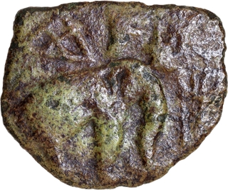 Square Copper Alloy Coin of Sangam Cheras of Elephant type.