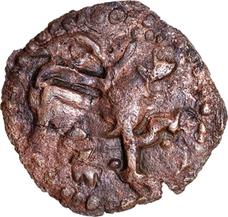 Rare Copper Coin of Srilanka- Ceylon Pallavas of Lion and Pot type.