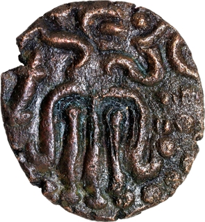 Rare Copper Kasu Coin of Ella Nalanthalaya of Pandyas.