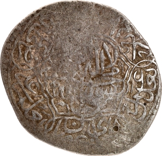 Akbar Kabul Mint Silver Shahrukhi AH (9)65 Larg flan Oval shape, Badshah type Coin.
