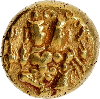  Rare Shiva & Parvati seated facing forward Mysore Kingdom Haidar Ali Gold Pagoda Coin.