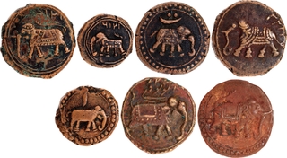 Mysore Kingdom Tipu Sultan Lot of 7 Coins, Copper ¼, ½ & Paisa different Mints. 