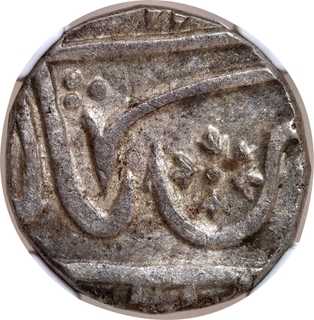 Graded & Slabbed by NGC as MS 63 Gwalior State Jayaji Rao Gwalior Fort Mint Silver Rupee Coin.
