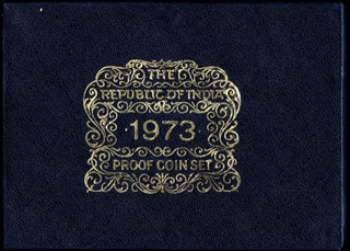 Rare Proof Set of Grow More Food of 1973 Set of Nine Coins of Bombay Mint Republic India.