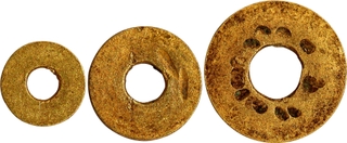 Extremely Rare Harappan Primitive Money Gold Disks of Indus Valley Civilization.