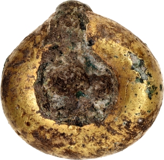 Rare Gold Gilt Kundal Primitive Money of Ujjaini Regiond.