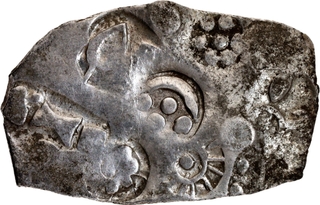 Punch Marked Rare Silver Karshapana Coin of Magadha Janapada. 