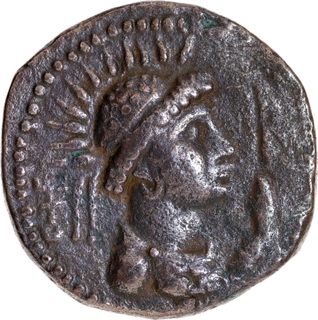 Rare Copper Tetradrachma Coin of Soter Megas alias Vima Takhto of Kushan Dynasty.