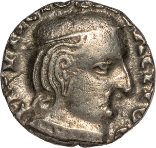 Rare Silver Drachma Coin of Isvaradatta of Kardamaka Family of  Western Kshatrapas