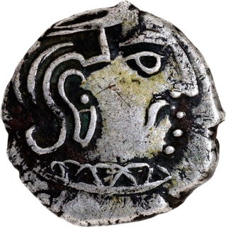 Rare Silver Drachma Coin of Kumaragupta I of Gupta Dynasty of Garuda type.