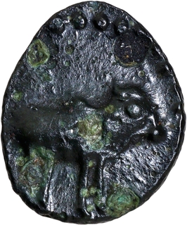 Very Rare Bronze Coin of Pallavas of Kanchi of Less weight type.