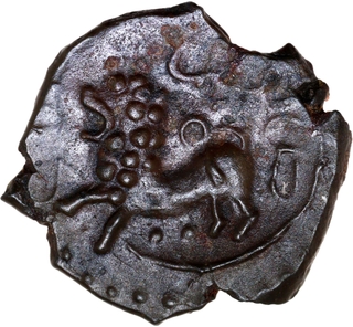 Very Rare Potin Coin of Vishnukundin Dynasty of Kumba/Pot on Lotus.