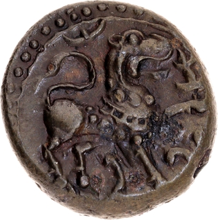 Copper Base Alloy Coin of Vishnukundin Dynasty of Heavy weight type.