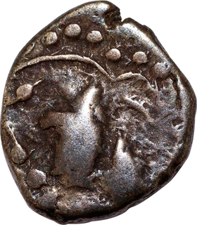 Rare Silver Drachma Coin of Rana Vigraha of Hindu Dynasties of Sind of Post Guptas.