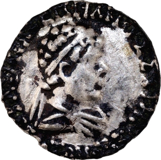 Very Rare Strato I Silver Drachma Coin of Indo Greeks.