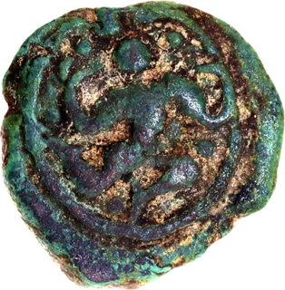 Rare Copper Damma Coin of Medieval Gujarat.