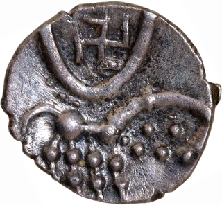Silver Tara Coin of Hoysala Dynasty With Swastika Symbol.