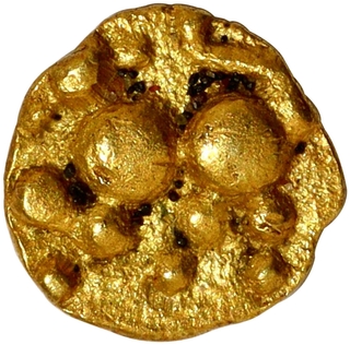 Rare Gold Quarter Fanam Coin of Jayasimha II of Chalukyas of Kalyana.