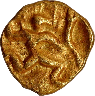 Bukka I Gold Quarter Fanam Coin of Shilaharas of Kolhapur.