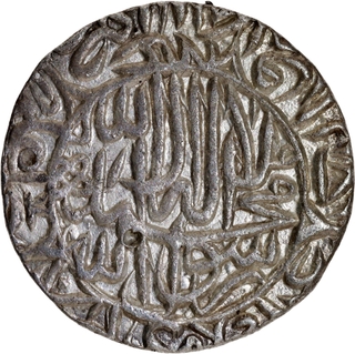 Rare AU-UNC Akbar Hadrat Delhi Mint- Silver Rupee AH 975- Broad flan coin.