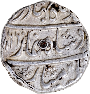 Ahmad Shah Bahadur Mahendrapur Mint- Silver Rupee AH 1166 /6 RY Unlisted date in KM.