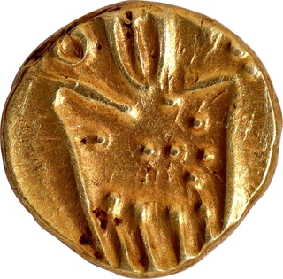 Gingee Maratha – Raja Rama Rao (1690–1698), Gold Fanam, Kali / “Rama Rao”, K. Ganesh 11.1, UNC.